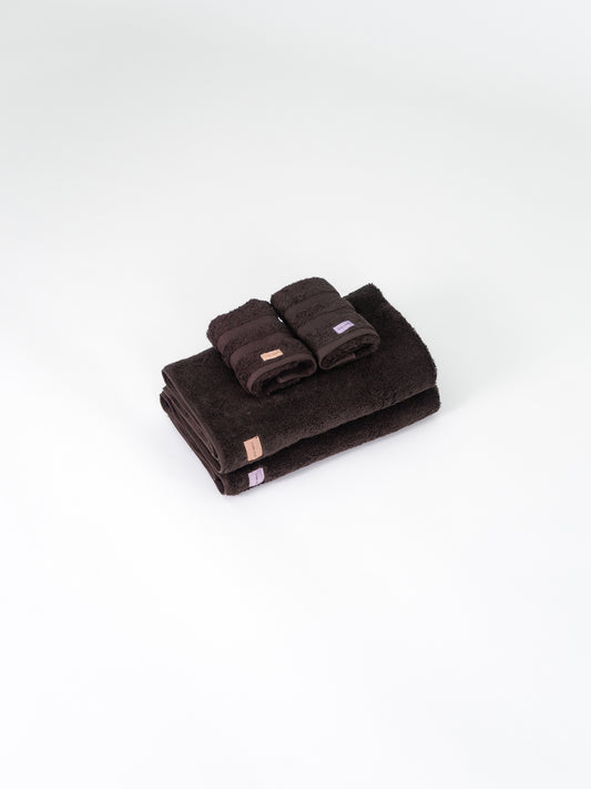 Braunes Handtücher Set im 4er-Pack - Foundue Brown