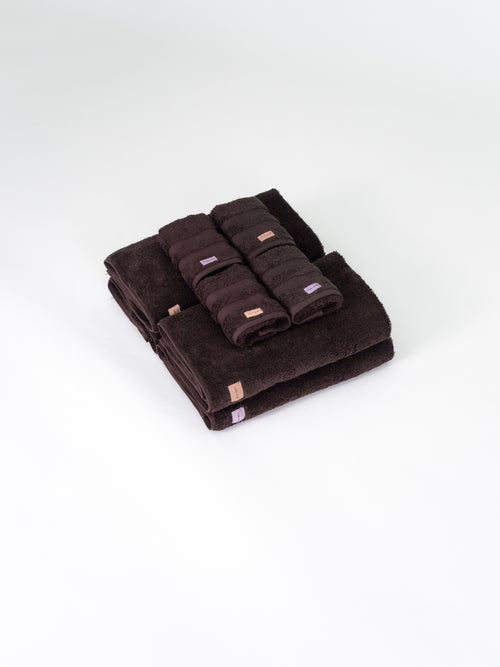 Bruna Handdukar set 8-pack - Foundue Brown