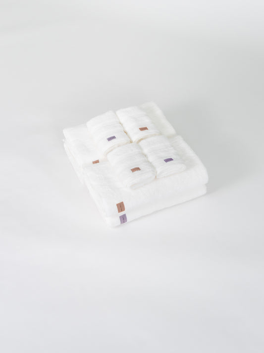 Large Family Towel Set - Pearl White