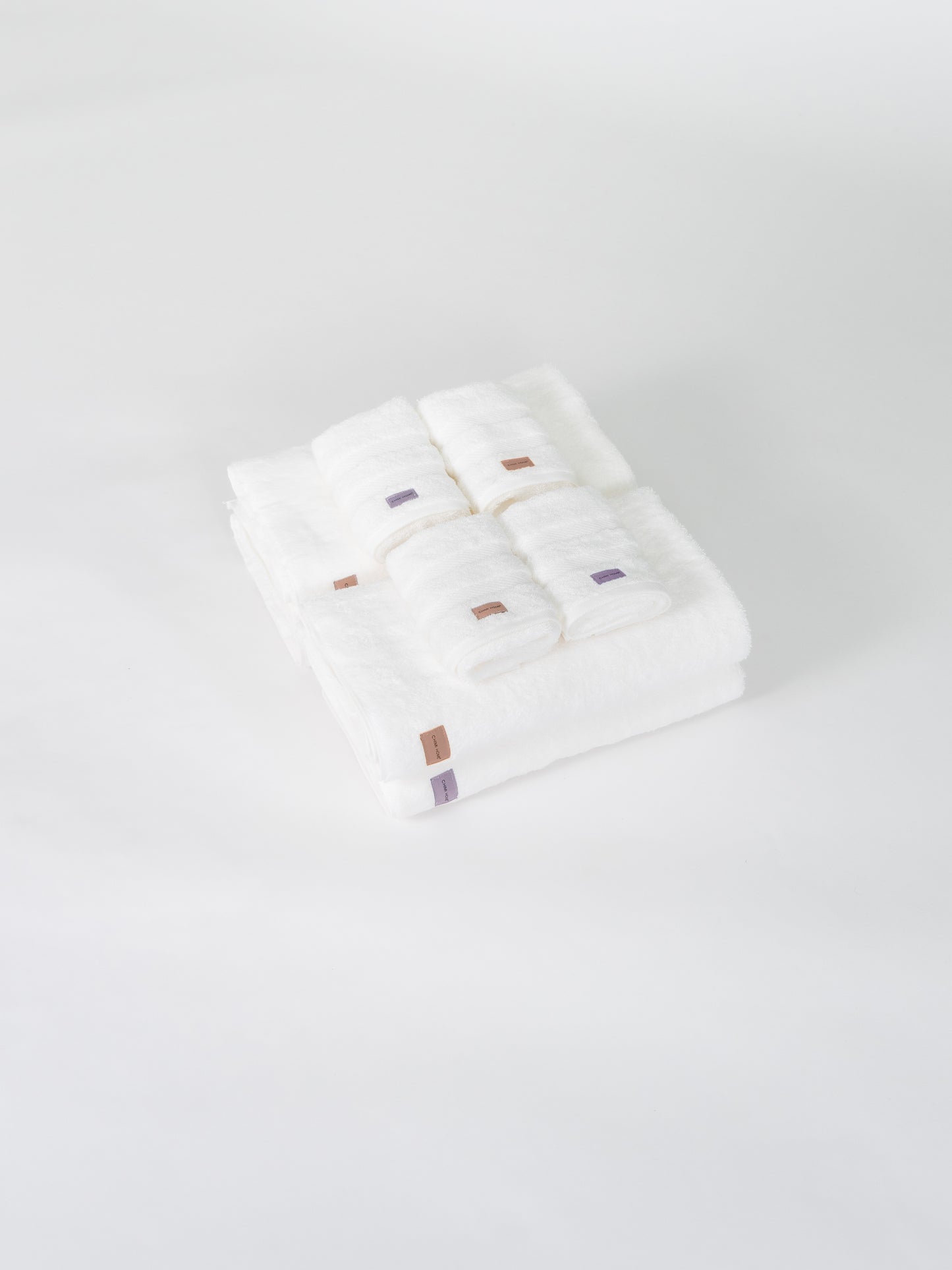 Large Family Towel Set - Pearl White