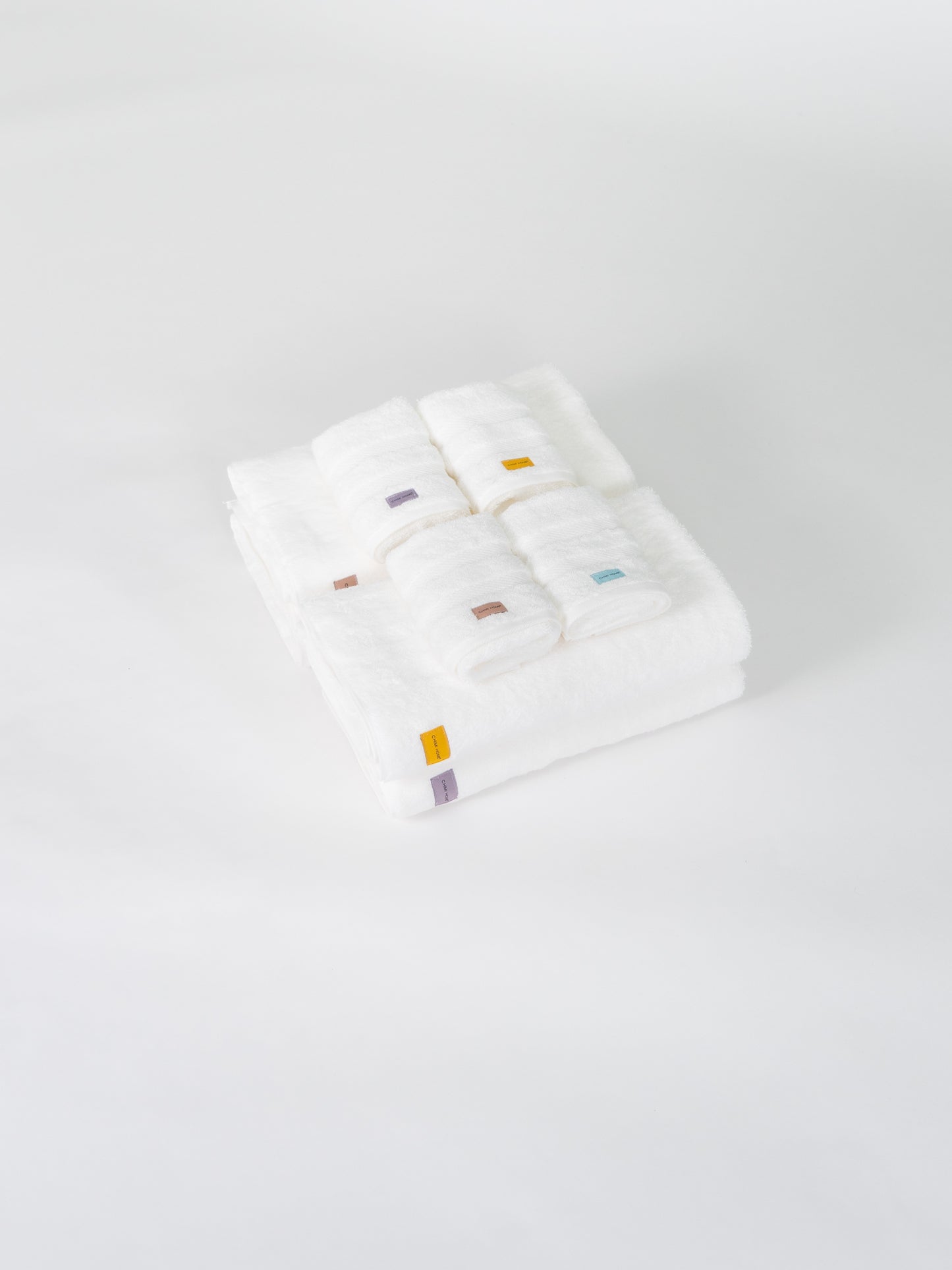 Vita Handdukar set 8-pack - Pearl White
