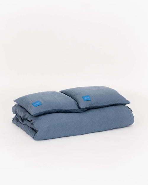 Linen Bedding - Japandi Blue